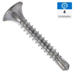 MAMUT - Tornillo Roscalata Cabeza Trompeta Metal 1/2 4.1 mm 4 unidad(es)