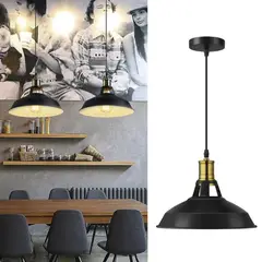 HB LEDS - Lámpara Colgante Industrial Metal Negro