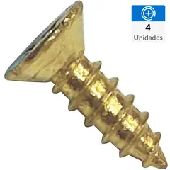 MAMUT - Tornillo Tirafondo Cabeza Plana Madera 3/4 " 2.8 mm 4 Unidades