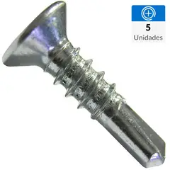 MAMUT - Tornillo Autoperforante Cabeza Plana Metal 25 mm 3.9 mm 5 unidad(es)