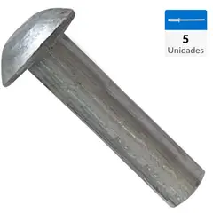 MAMUT - Remache aluminio cabeza redonda M5 x 10 mm 5 unid