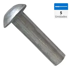 MAMUT - Remache aluminio cabeza redonda M3 x 6 mm 5 unid