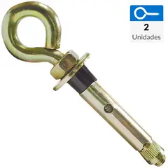 MAMUT - Cancamo metrico cerrado M12 x 70 mm zincado amarillo 2 unid