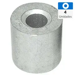 MAMUT - Tope de aluminio para cable 3/16 4 unid