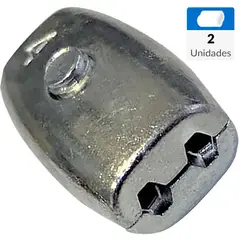 MAMUT - Abrazadera Oval Zincada Unión Cable 4 Mm 2 Unidades