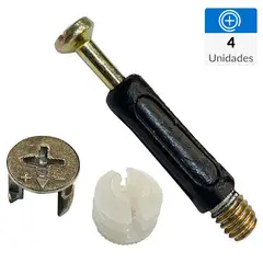 MAMUT - Kit tuerca + conector largo 35 mm 4 unid