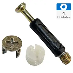 MAMUT - Kit tuerca + conector largo 40 mm 4 unid