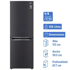 LG - Refrigerador Bottom Freezer No Frost 306 Litros GB33BPT