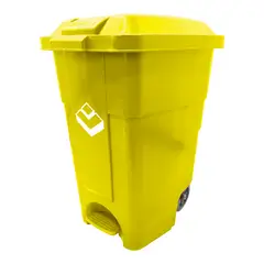 LORENZINI - Basurero 50 Litros Plástico Amarillo