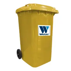 LORENZINI - Basurero 240 Litros Polietileno de alta densidad Amarillo