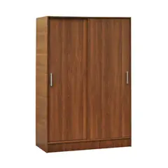 MOBIKIT - Clóset Corredera 2 Puerta(s) 5 Repisa(s) 120xx55 cm Nogal
