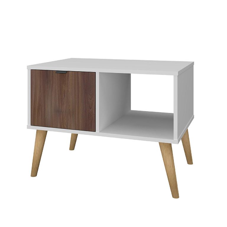 Mesa de Centro 1 PtaBlanco-RobleMDP50x67,5x44,5 cm