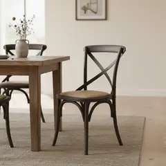 JACOBSEN - Silla Vatagge Crossback Café Oscuro 88x44x46 cm