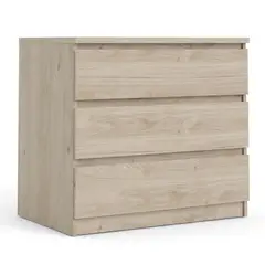 TVILUM - Cómoda 3 Cajón(es) Naia 77x70.1x50 cm Amarillo dorado
