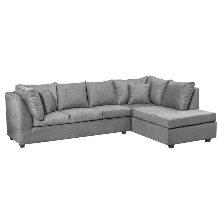 Sofá Seccional 5 Cuerpos Atalanta 293X83X217 cm Derecho Felpa