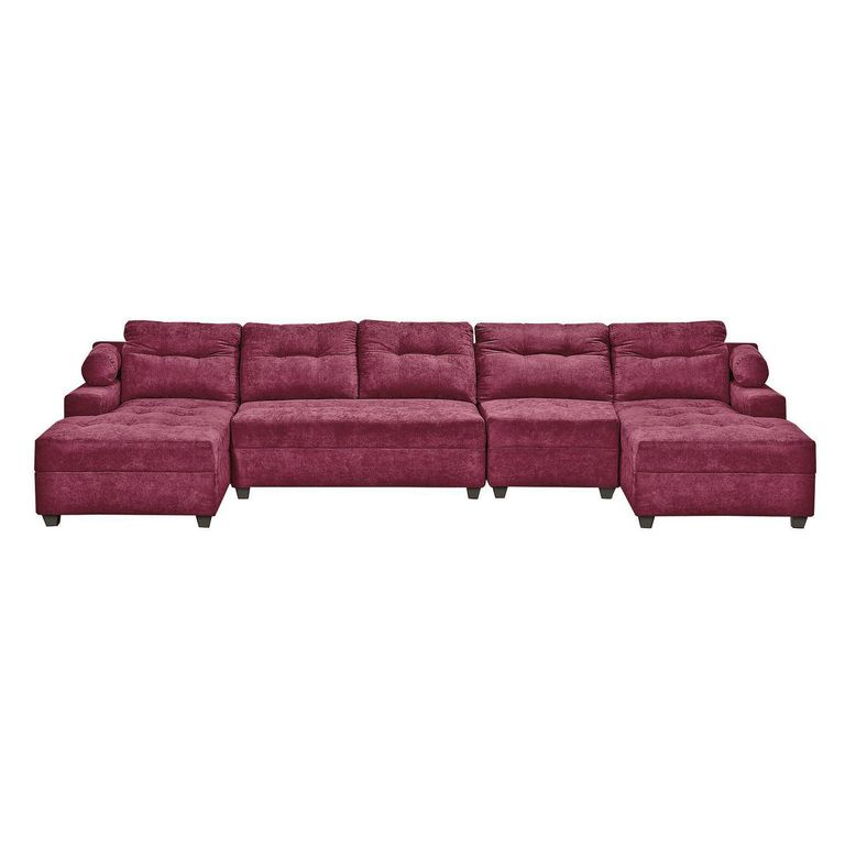 Sofá Seccional 5 Cuerpos Le Mans 391X90X159 cm Xl Doble Chaise Tela