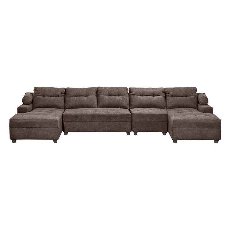 Sofá Seccional 5 Cuerpos Le Mans 391X90X159 cm Xl Doble Chaise Tela