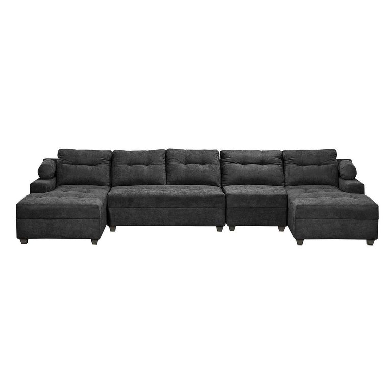 Sofá Seccional 5 Cuerpos Le Mans 391X90X159 cm Xl Doble Chaise Tela