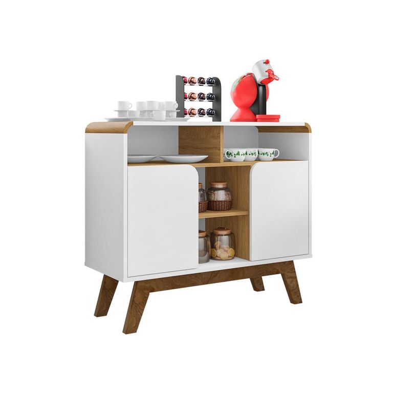 Aparador buffet bar berilo blanco 97x135x37 cm