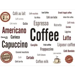 MURESCO - Wallsticker Coffee 50x70cm