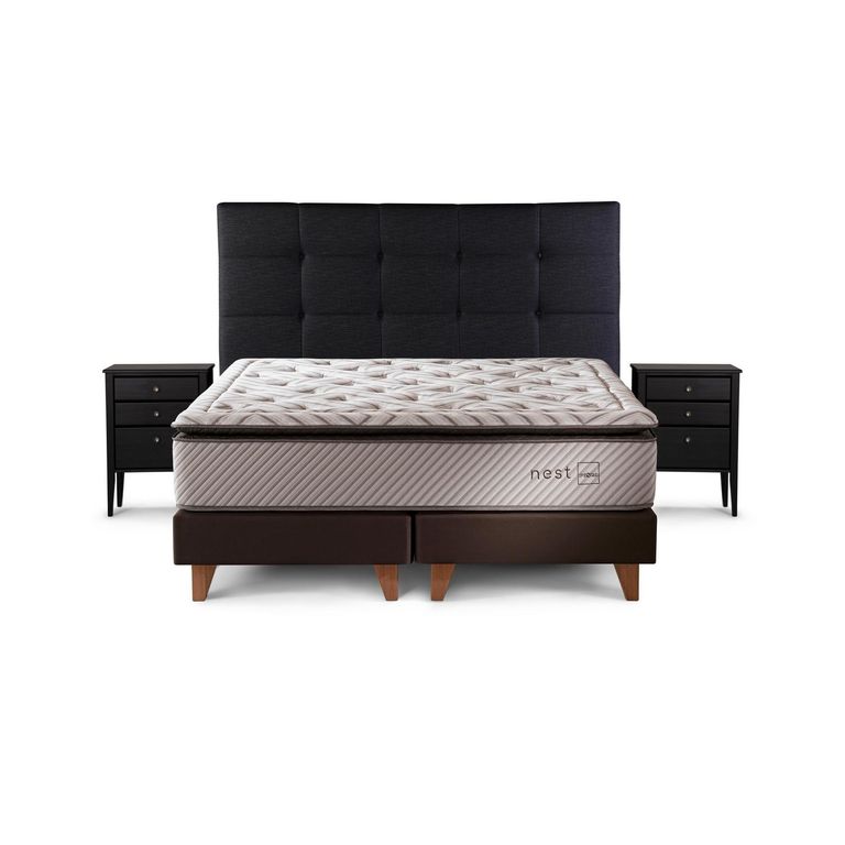 ROSEN Cama 2 plazas Europea Nest Blanco