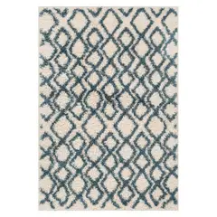 MASEL - Alfombra Shag-Anat1 160x230 cm Blanco