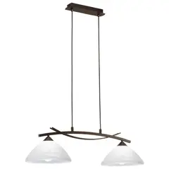 EGLO - Lámpara de Colgar Acero Café 2 luces 60W E27