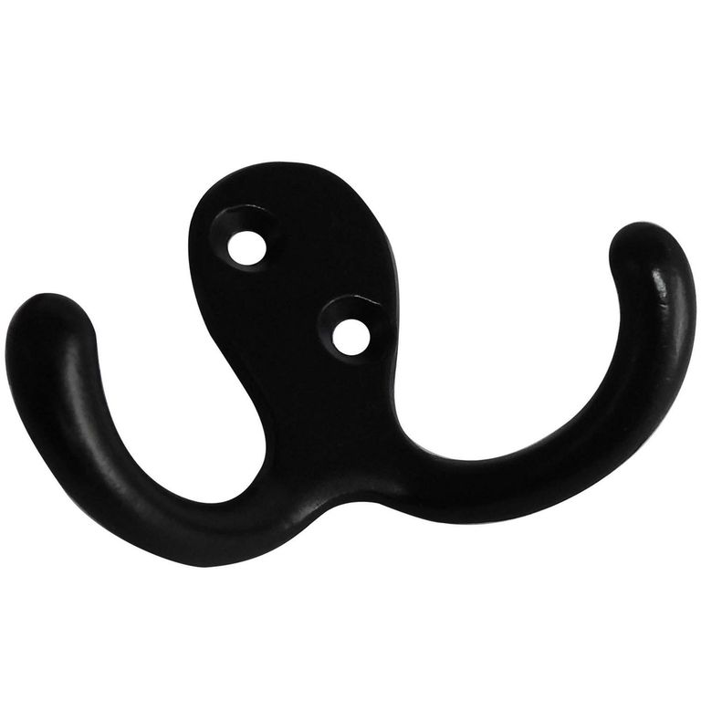 Colgador Doble Metal Negro