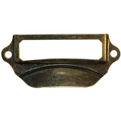 MAMUT - Tarjetero Rectangular Bronceado Para Muebles 61X29 Mm