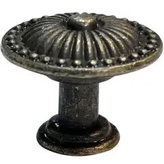 MAMUT - Tirador decorativo redondo liso 25 x 14 mm bronce envejecido 1 unid