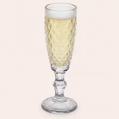 IDETEX - Set 4 Copas de Champán 170 ml Vidrio Transparente