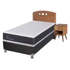 CIC - Box Spring 1 plaza New Ortopedic B5 Blanco; Gris oscuro