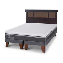 CIC - Cama 2 Plazas Europea Ortopedic Advance Blanco; Gris Oscuro