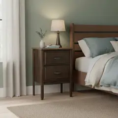 ROSEN - Velador 2 Cajón(es) Anna 49x70x37 cm Marron