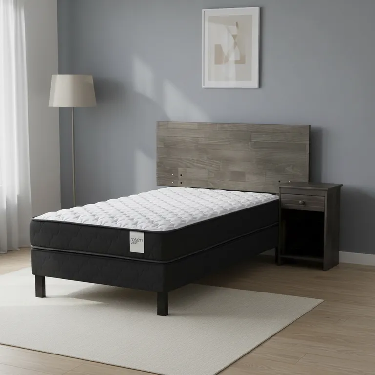 ROSEN Cama 1 Plaza Europea Wave + Respaldo + Velador