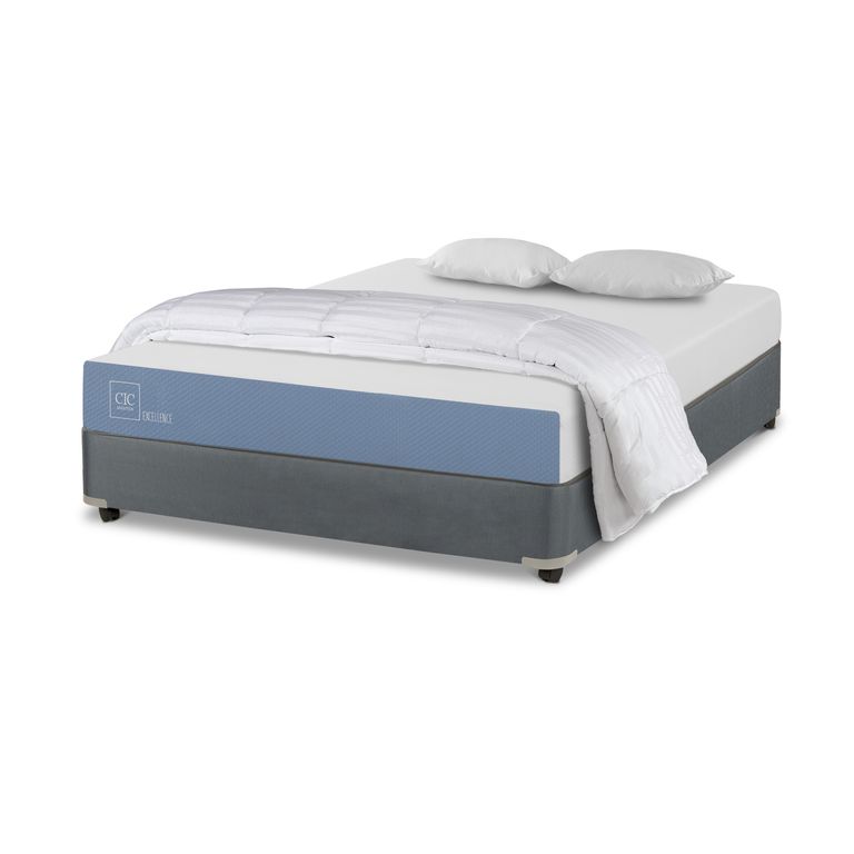 CIC Cama Full Americana Excellence Gris