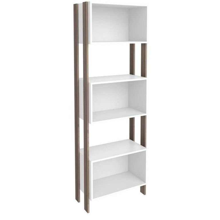 Estante James MDP 3 Nivel(es) 60x176x34 cm Blanco/Rústico