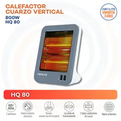 AIROLITE - Calefactor de Cuarzo Radiación HQ 80 Blanco