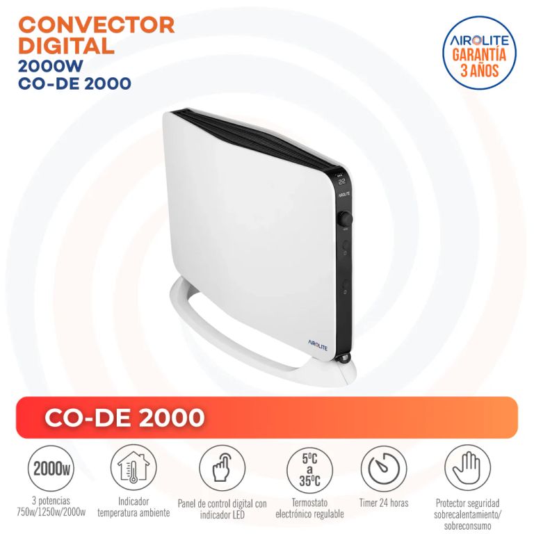 Convector Convección CO-DE 2000 Blanco