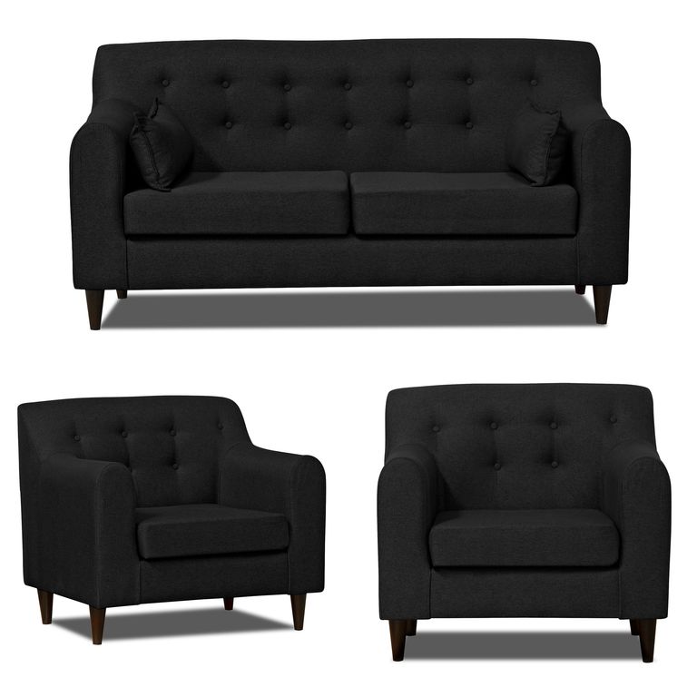 INTERMUEBLES Living 5 cuerpos Dalí 176x87x80 cm Negro