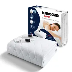 SCALDASONNO - Calientacamas Eléctrica Poliéster King 60 W Blanco