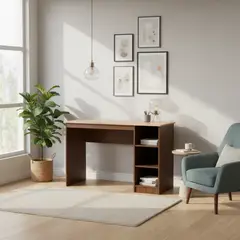 CIC - Escritorio 2 repisas 123x53x80 cm nogal amazonico- olmo alpino