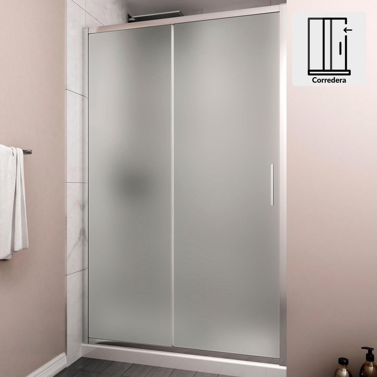 Mampara premium frosted corredera frontal 190x160