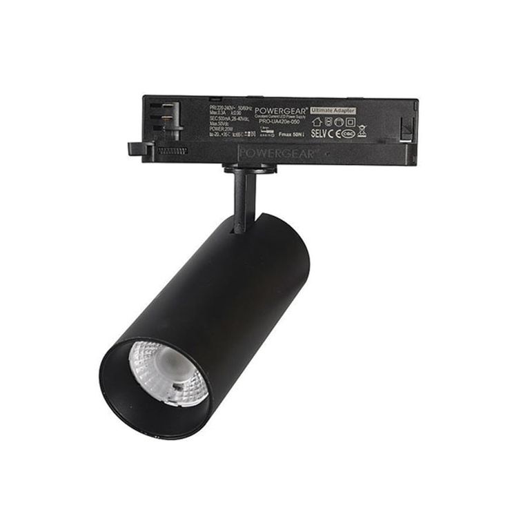 HB LEDS - Foco De Riel 40º Trifásico 30W Neutro Negro | Ofertitas