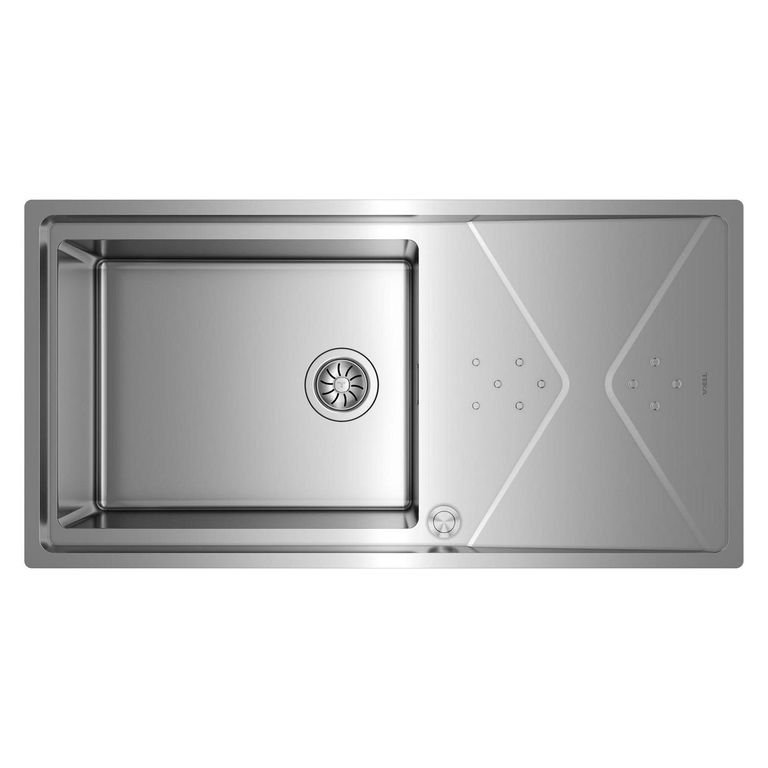 Lavaplatos 1 Cubeta(s) 98.4x21x50.4 cm Acero inoxidable