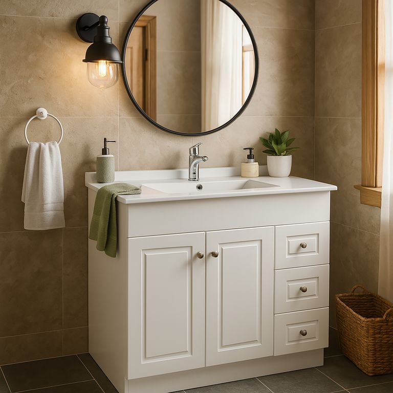 Kit mueble vanitorio B80PHD-B P 80x47x80 cm