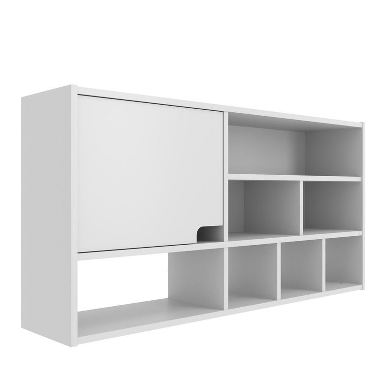 Estante Compaq MDF 9 Nivel(es) 110x55x23.5 cm Blanco