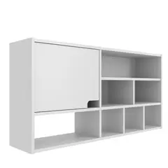 BE DESIGN - Estante Compaq MDF 9 Nivel(es) 110x55x23.5 cm Blanco
