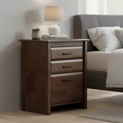ROSEN - Velador 3 Cajón(es) Dolce 49x64.7x47 cm Café