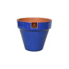 MESTIZA - Macetero Kony de Arcilla 15x12 cm Azul Imperial